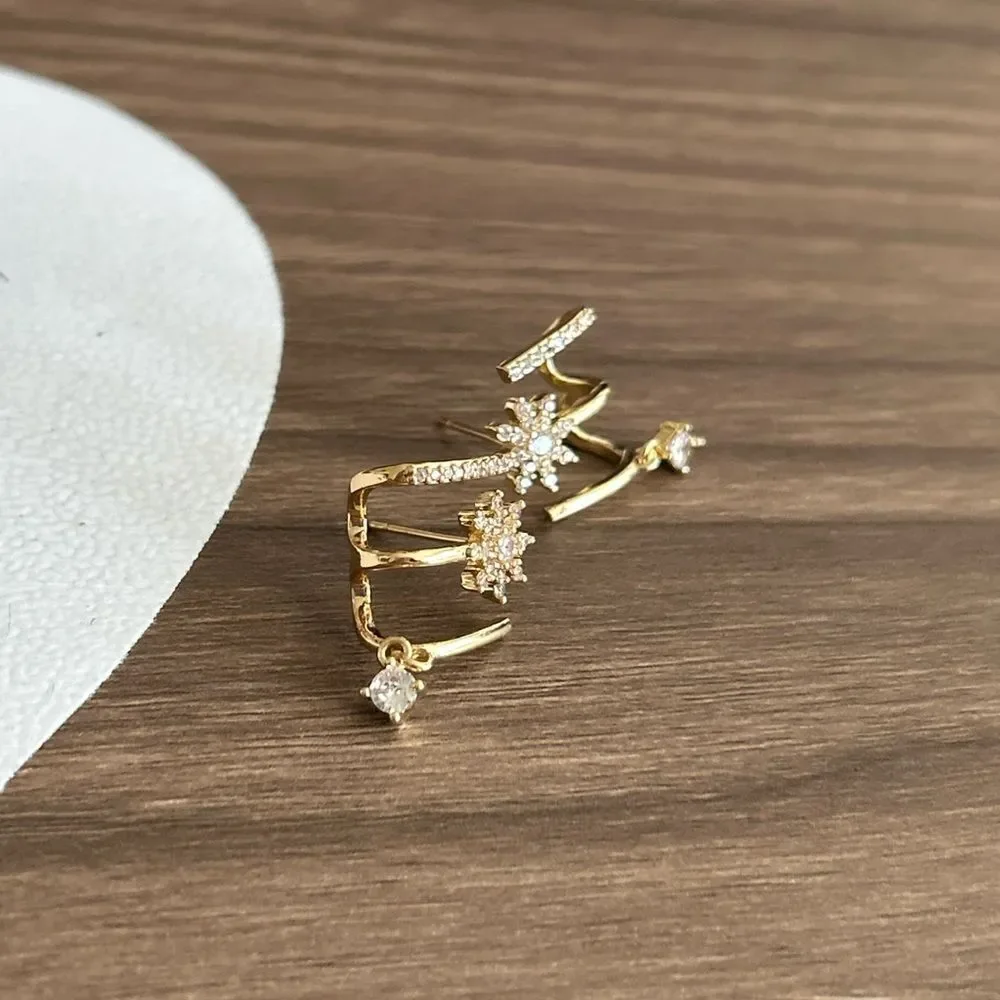 Diamond Star Earrings Q362